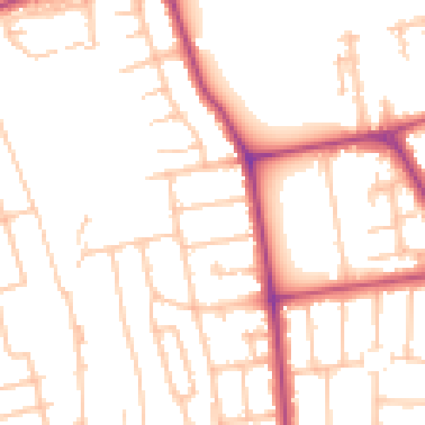 Daytime road noise heatmap for W13 0BZ