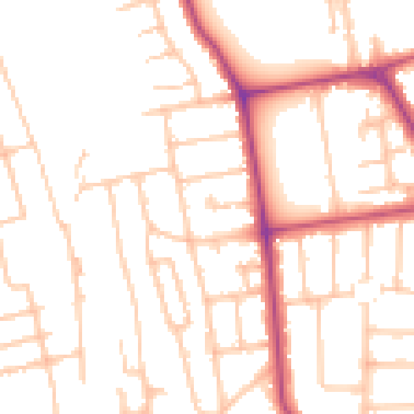 Daytime road noise heatmap for W13 0DL