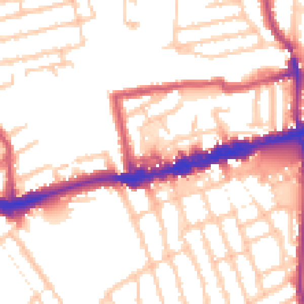 Daytime road noise heatmap for W13 0DP