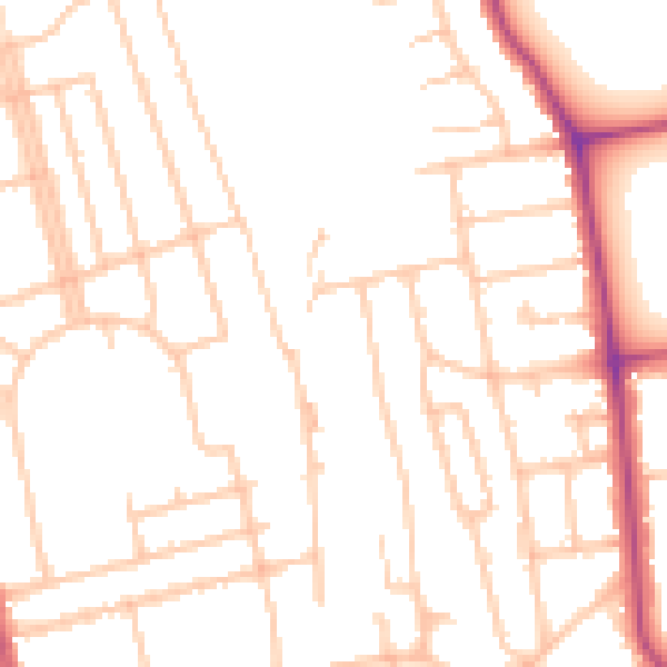 Daytime road noise heatmap for W13 0DS
