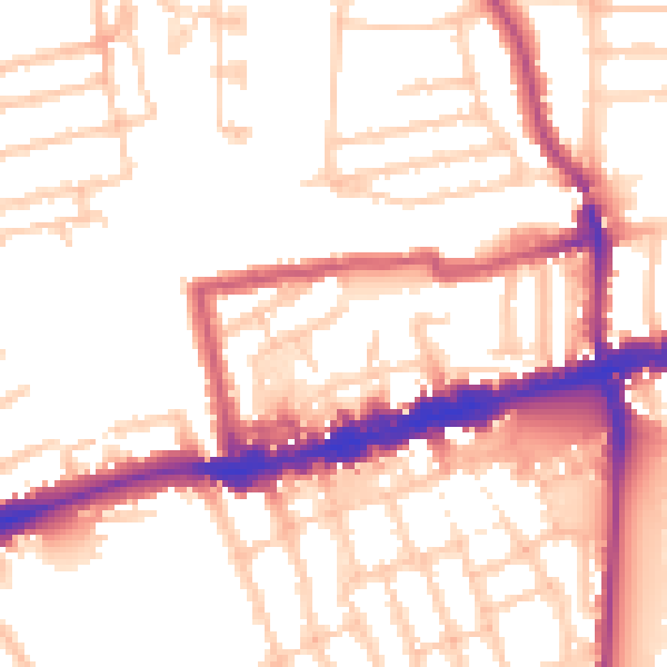 Daytime road noise heatmap for W13 0FL