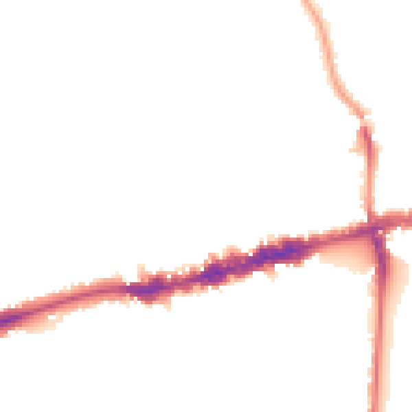 Night-time road noise heatmap for W13 0FL