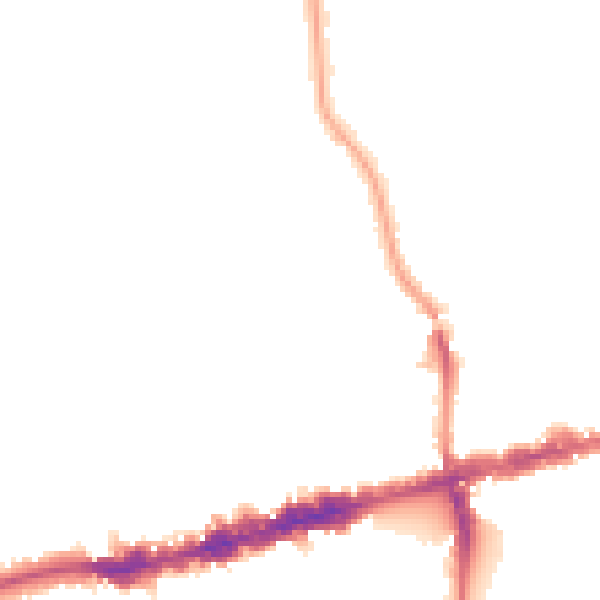 Night-time road noise heatmap for W13 0LE