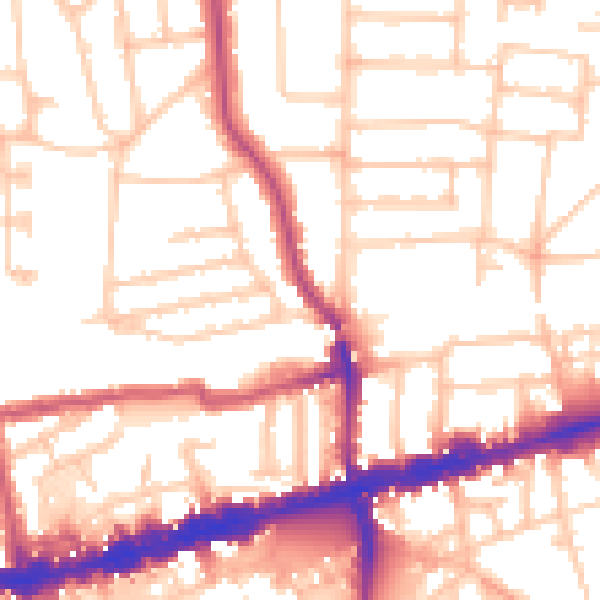 Daytime road noise heatmap for W13 0LN