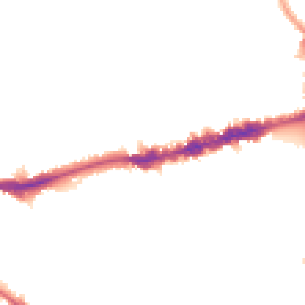 Night-time road noise heatmap for W13 0TL