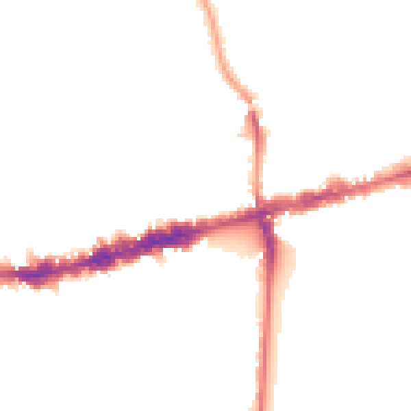Night-time road noise heatmap for W13 0TQ
