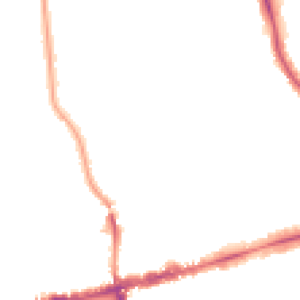 Night-time road noise heatmap for W13 8PQ