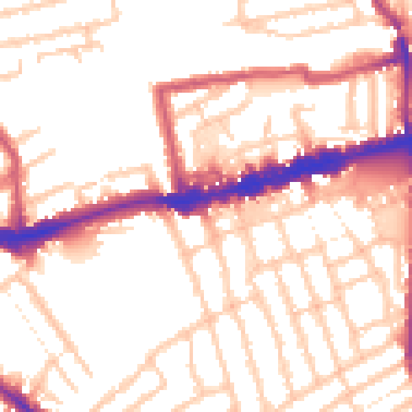 Daytime road noise heatmap for W13 9BE