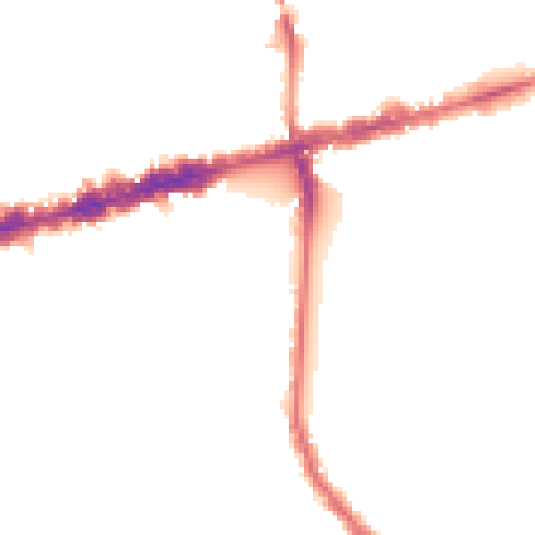Night-time road noise heatmap for W13 9HB