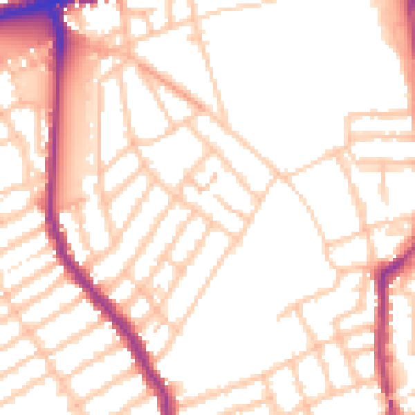 Daytime road noise heatmap for W13 9QL