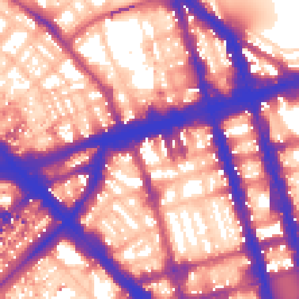 Daytime road noise heatmap for W1H 1DL