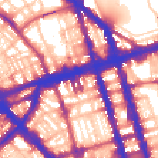 Daytime road noise heatmap for W1H 1FZ