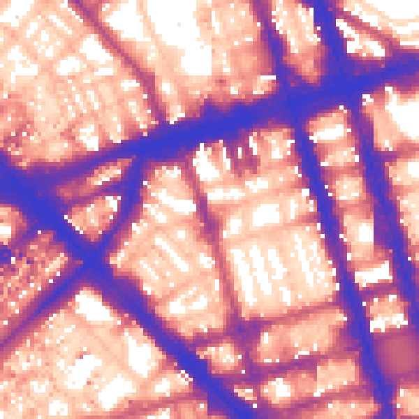 Daytime road noise heatmap for W1H 1JY