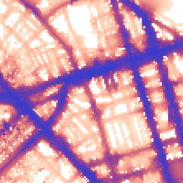 Daytime road noise heatmap for W1H 1NP