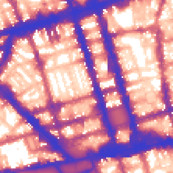Daytime road noise heatmap for W1H 2LB
