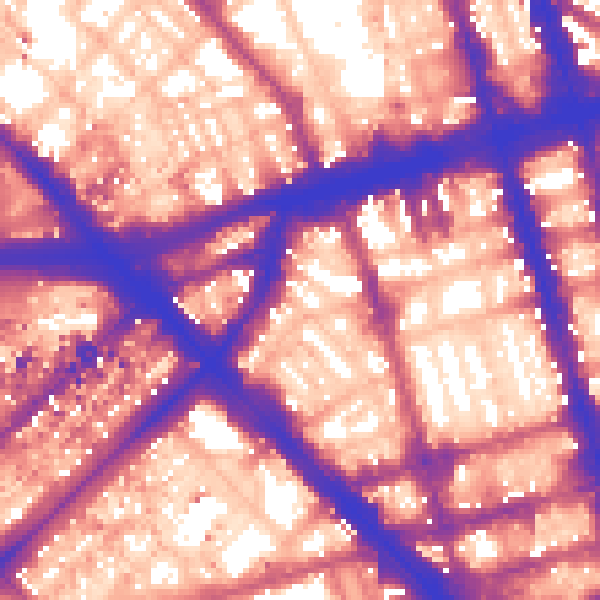 Daytime road noise heatmap for W1H 4AP