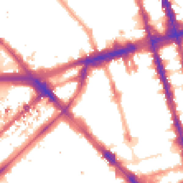 Night-time road noise heatmap for W1H 4AP