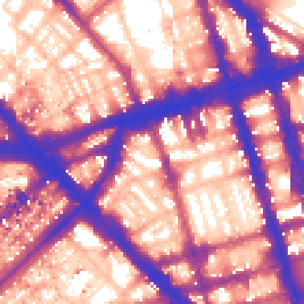 Daytime road noise heatmap for W1H 4QJ