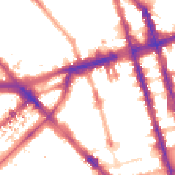 Night-time road noise heatmap for W1H 4QJ