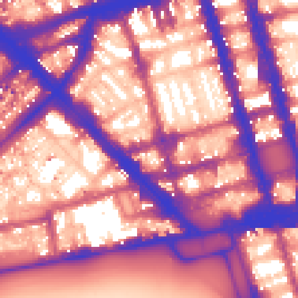 Daytime road noise heatmap for W1H 5BS