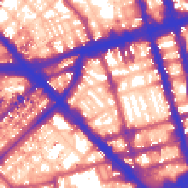 Daytime road noise heatmap for W1H 5FH