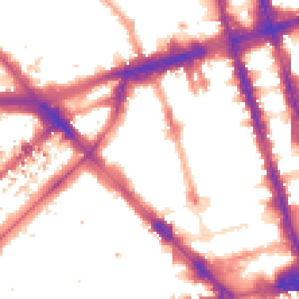 Night-time road noise heatmap for W1H 5FJ