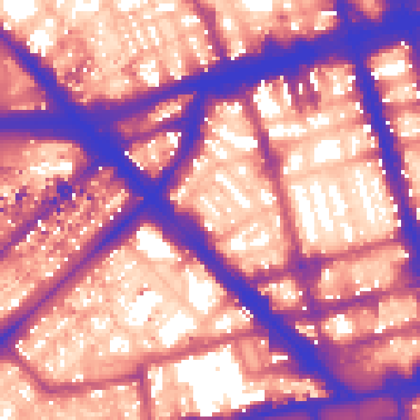 Daytime road noise heatmap for W1H 5HE