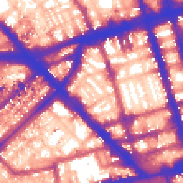 Daytime road noise heatmap for W1H 5HQ