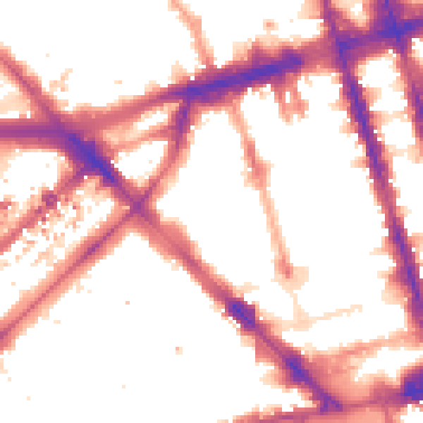 Night-time road noise heatmap for W1H 5HQ
