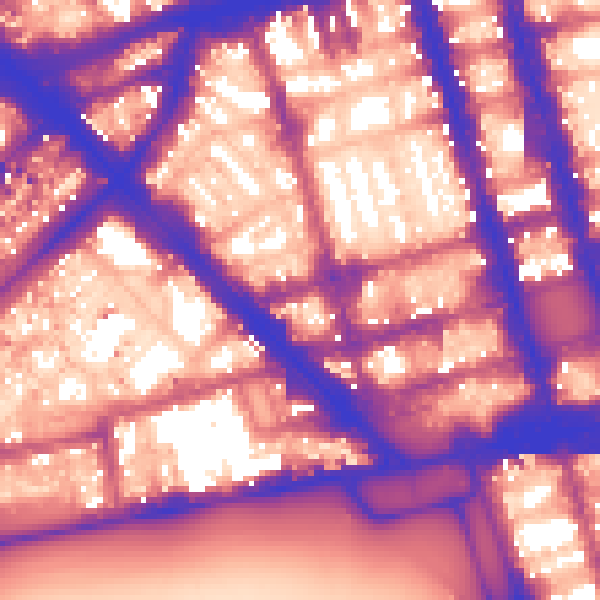 Daytime road noise heatmap for W1H 5LB