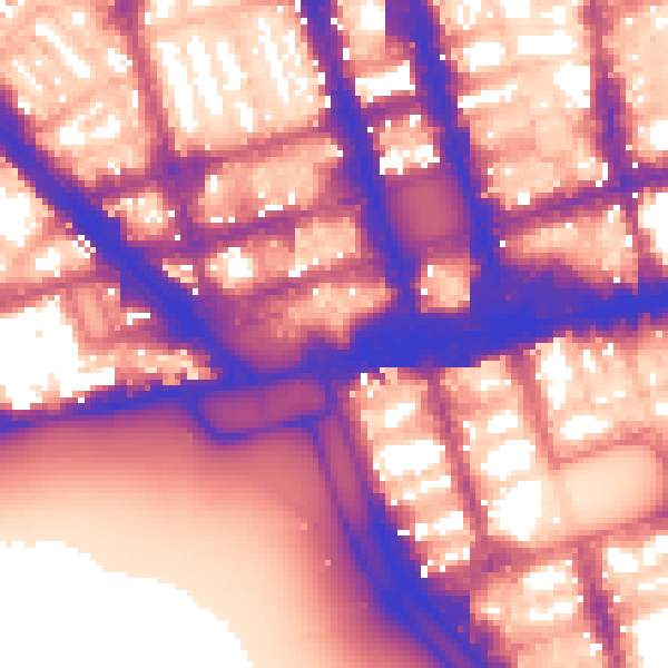 Daytime road noise heatmap for W1H 7AF