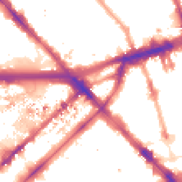 Night-time road noise heatmap for W2 1DW