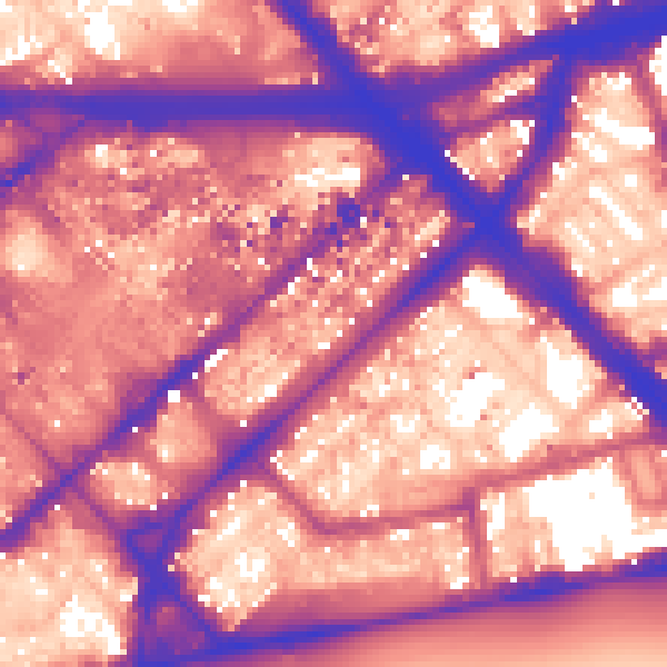Daytime road noise heatmap for W2 1JG