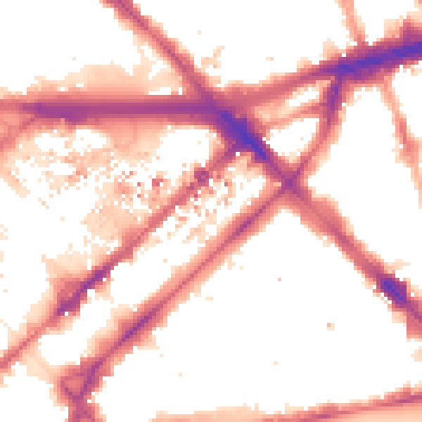 Night-time road noise heatmap for W2 1QB