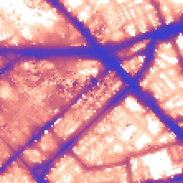 Daytime road noise heatmap for W2 1RG