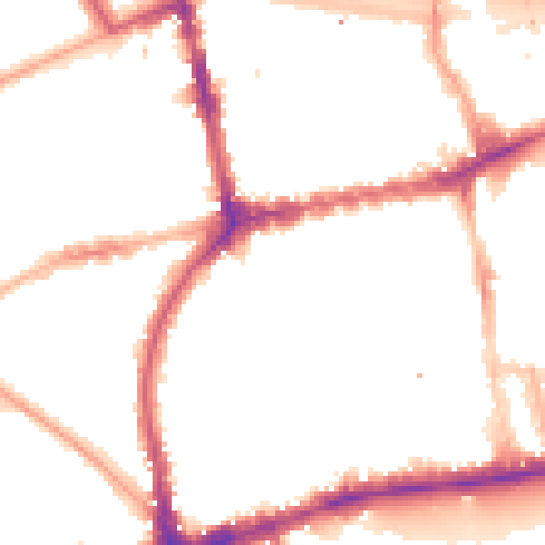 Night-time road noise heatmap for W2 4AB