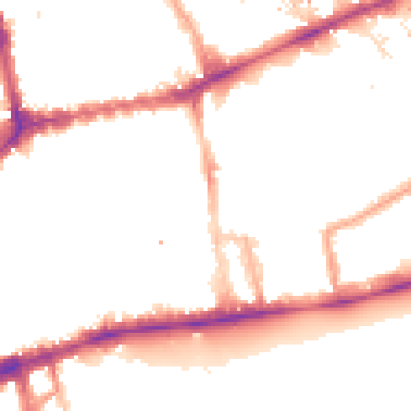 Night-time road noise heatmap for W2 4BS