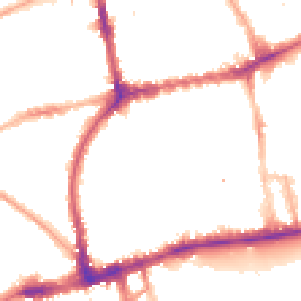 Night-time road noise heatmap for W2 4NY