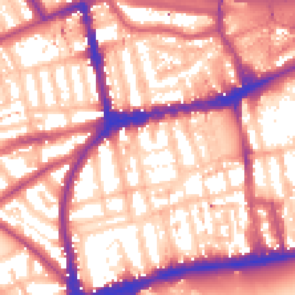 Daytime road noise heatmap for W2 4PL