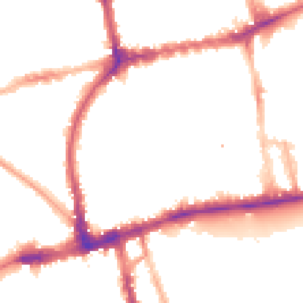 Night-time road noise heatmap for W2 4WA