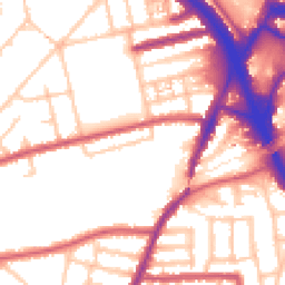 Daytime road noise heatmap for W3 0AZ