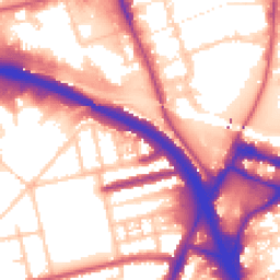 Daytime road noise heatmap for W3 0BN