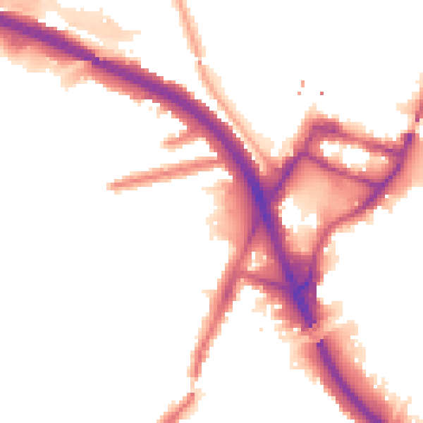 Night-time road noise heatmap for W3 0DF