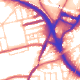 Daytime road noise heatmap for W3 0DQ