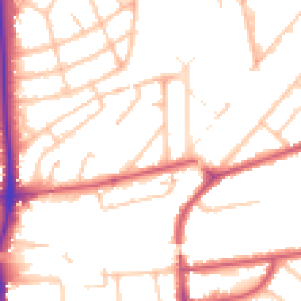Daytime road noise heatmap for W3 0ER