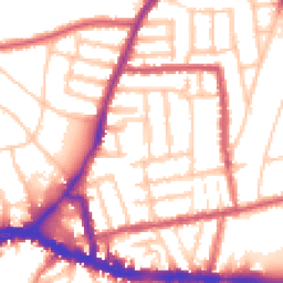 Daytime road noise heatmap for W3 6EX