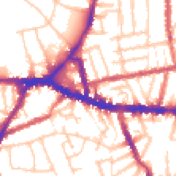 Daytime road noise heatmap for W3 6QS