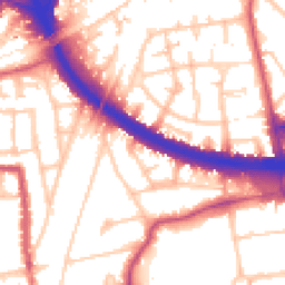 Daytime road noise heatmap for W3 7BW