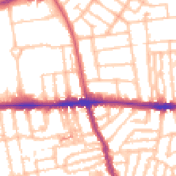 Daytime road noise heatmap for W3 7HL