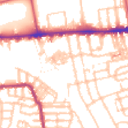 Daytime road noise heatmap for W3 7NX